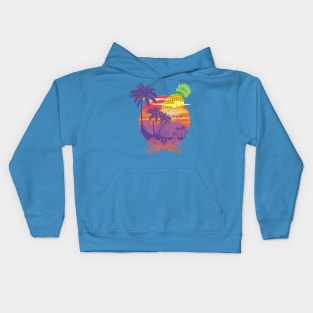 Sunset Pineapple Beach Kids Hoodie